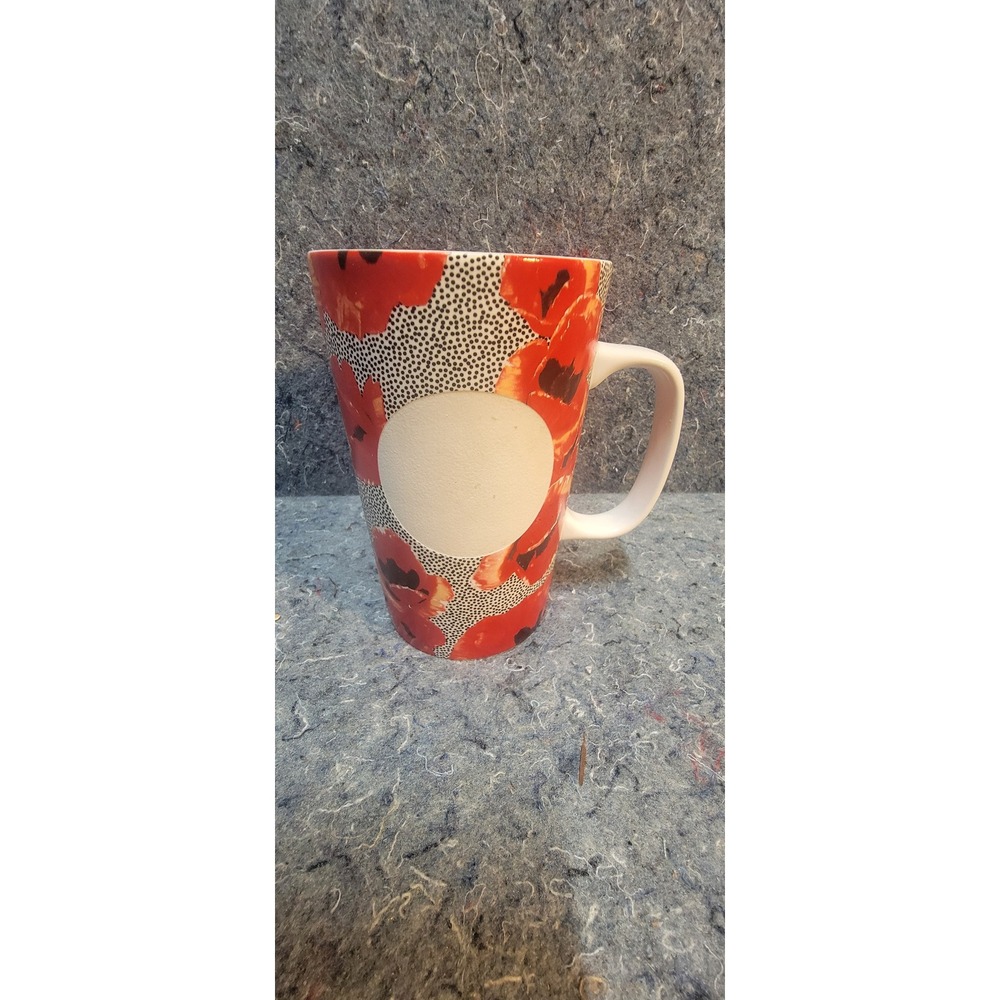 Starbucks Vintage 2015 Dot Series Red Poppy Flower Coffee Mug 16oz